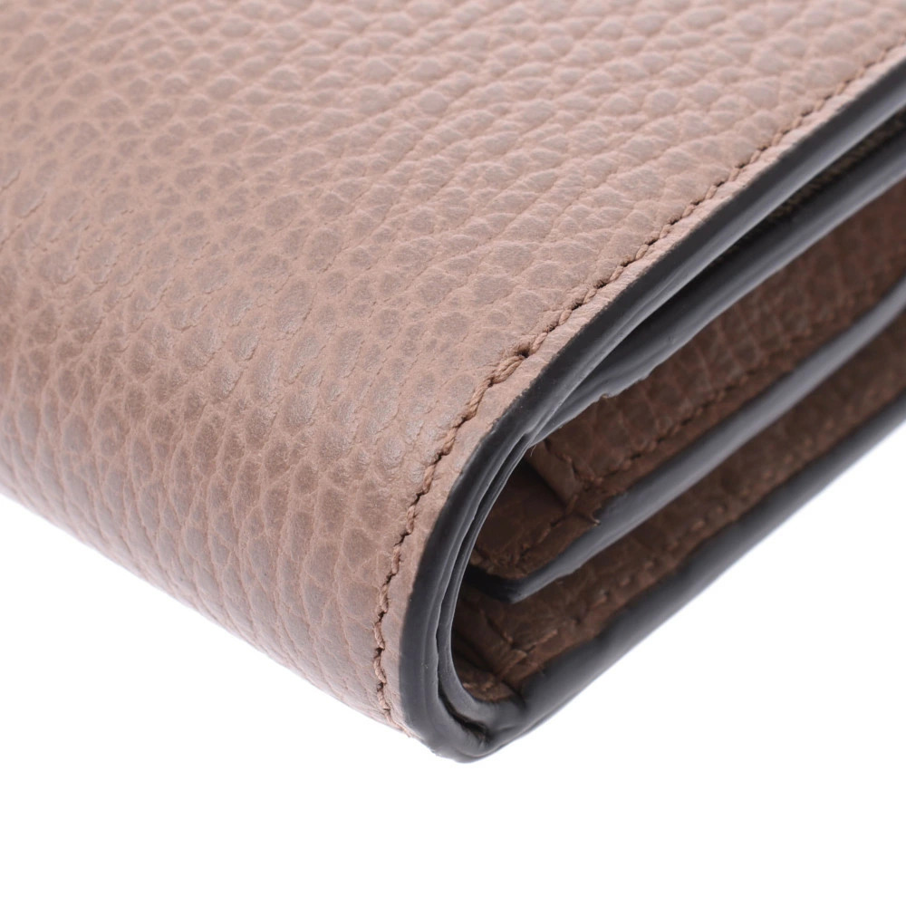 GUCCI GG Marmont Wallet Beige Pink Supreme Canvas Leather Bi fold - Picture 7 of 8